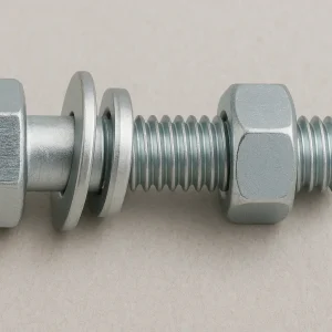 Baut Mur Hex Bolt M6x20 + Ring Plat + Ring Ver